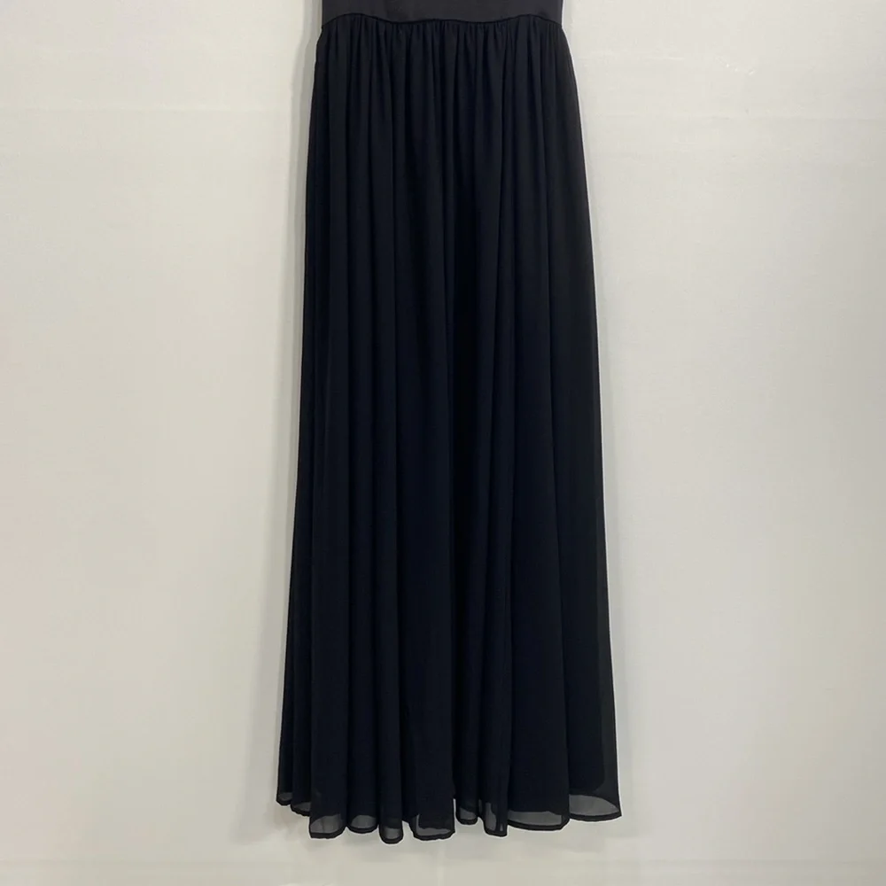 Modcloth Evening Gown Maxi Spaghetti Strap  Bridesmaids Black Tie Women's - Picture 6 of 14